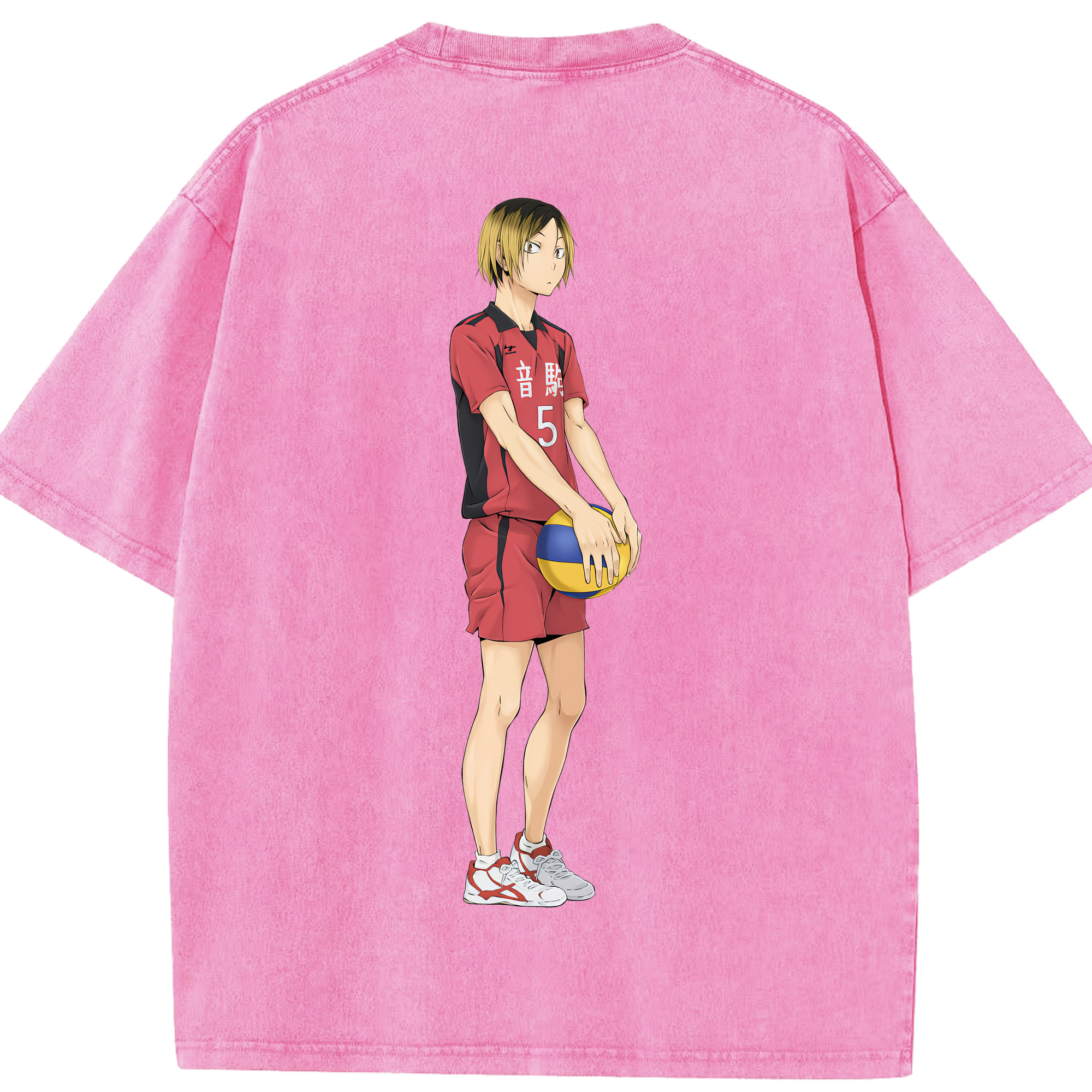 （画像用） ハイキュー!! Haikyu!! 綿100% ヴィンテージ風 半袖Tシャツ（背面プリント）
